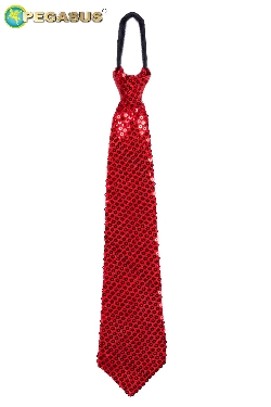 CRAVATTA PAILLETTES ROSSO ADULTO